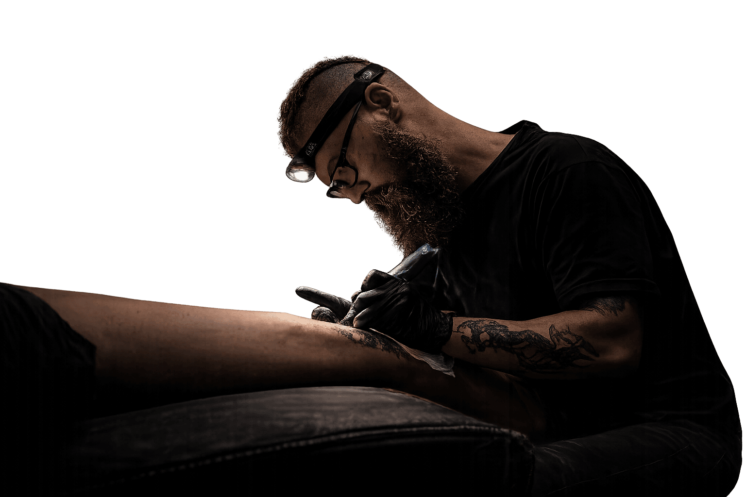 Lex Roulor en séance de tatouage